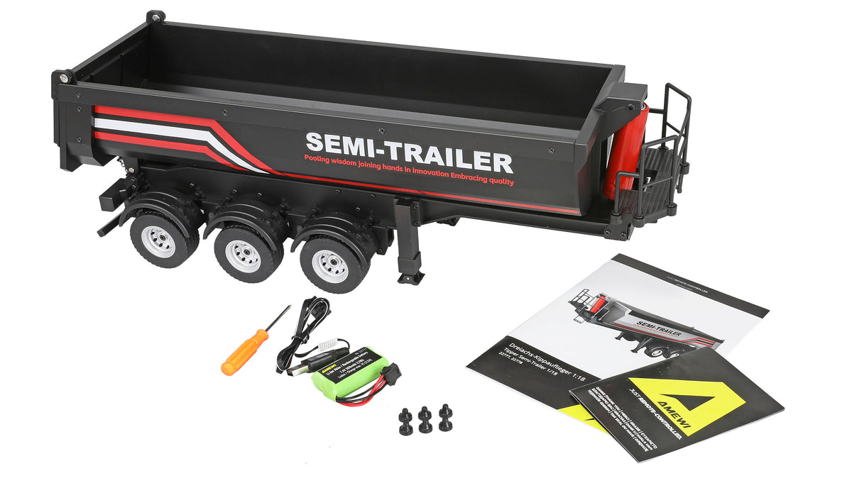 Amewi 22778 – Semi-remorque benne RC 1/18 grise pour Scania 770S - Breizh Modélisme.