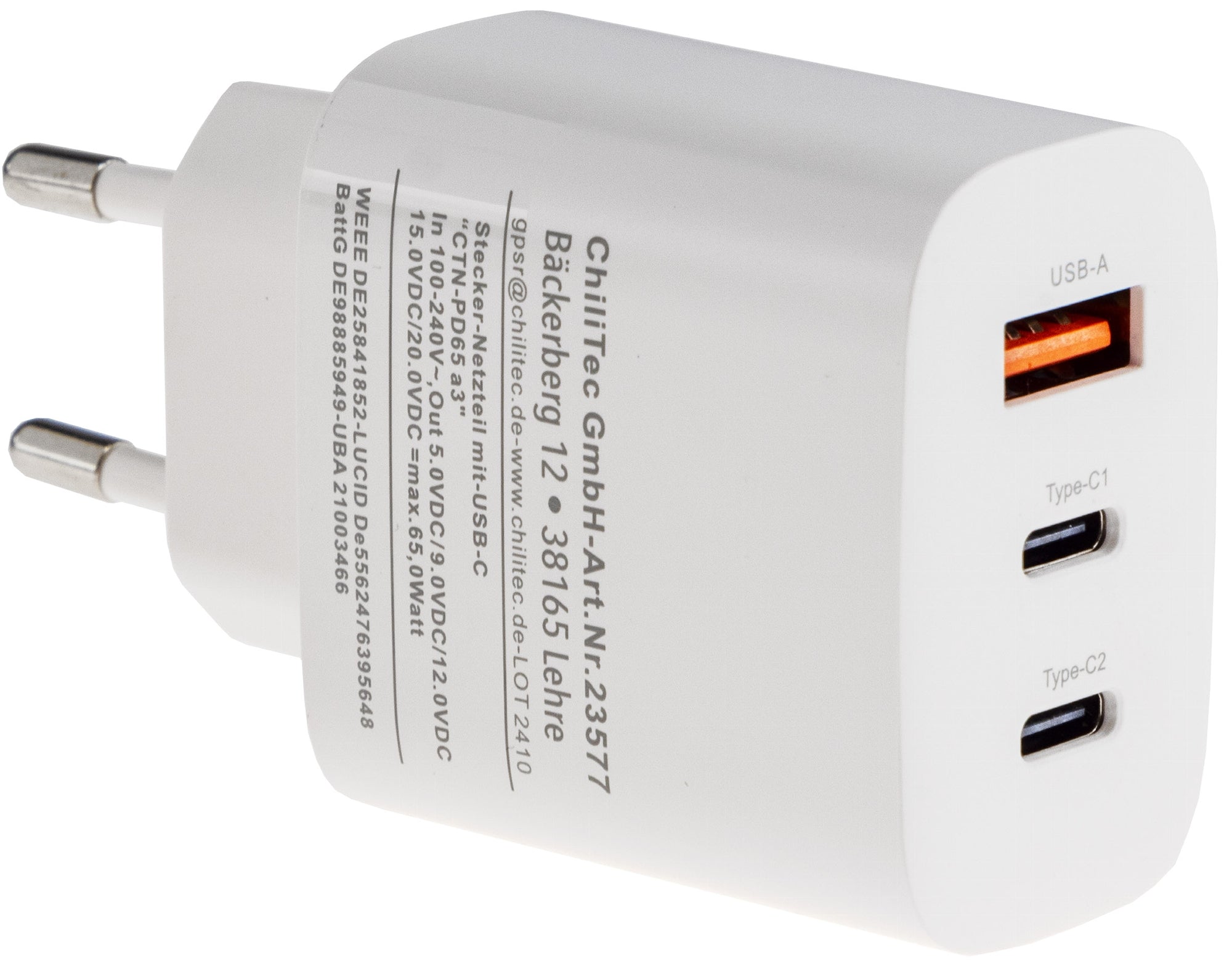 Adaptateur secteur de haute qualité USB-C 65W