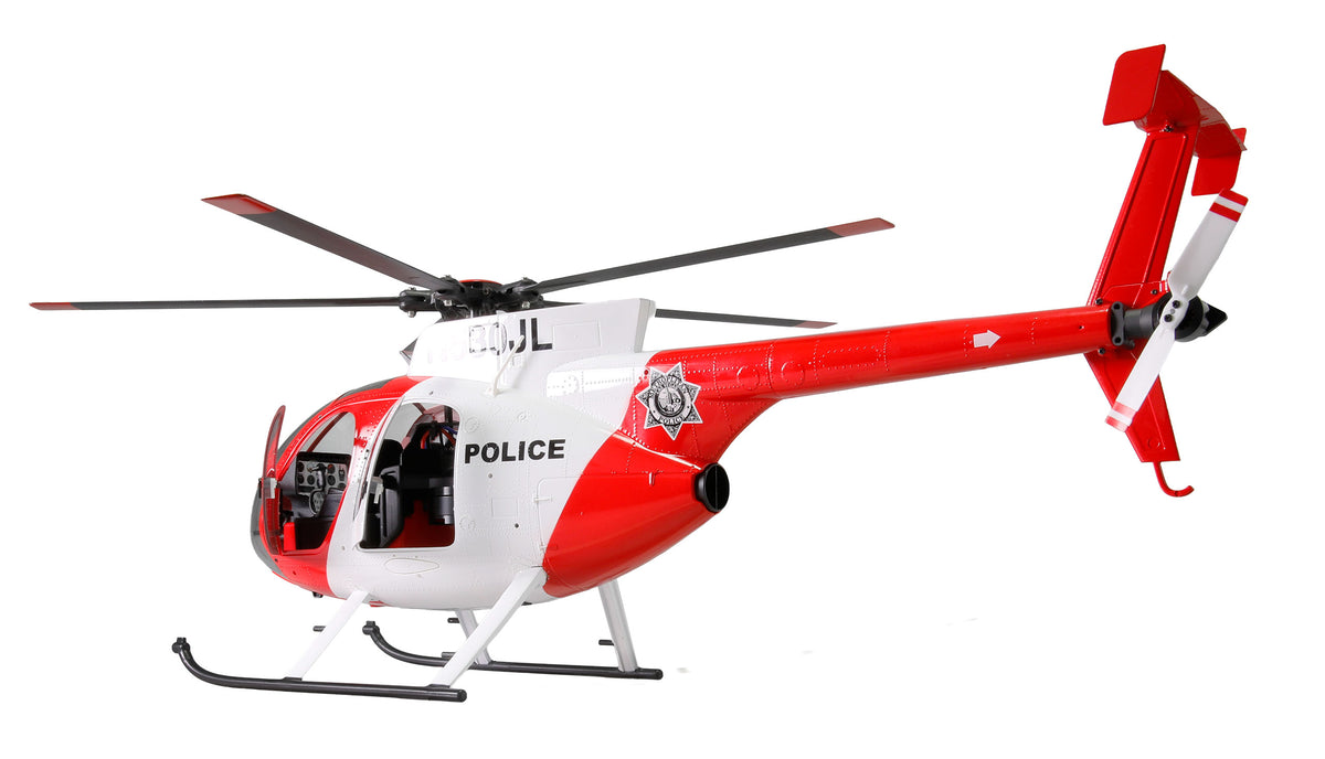 Hélicoptère RC Hughes MD500 Pro GPS LiDAR-TOF – Édition Police 1/16 – RTF - Breizh Modélisme.