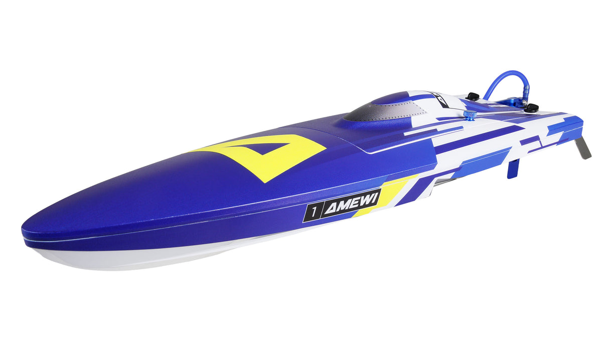 Bateau RC Amewi Marlin S5 Brushless Explorer Mono RTR bleu