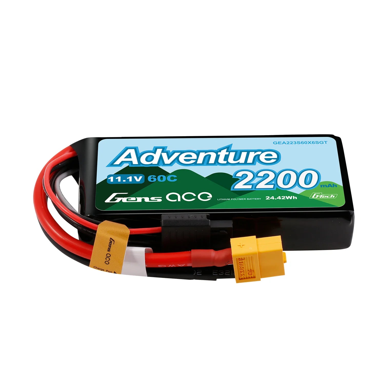 Batterie LiPo Gens Ace Adventure 2200mAh 11,1 V 60C 3S1P prise XT60