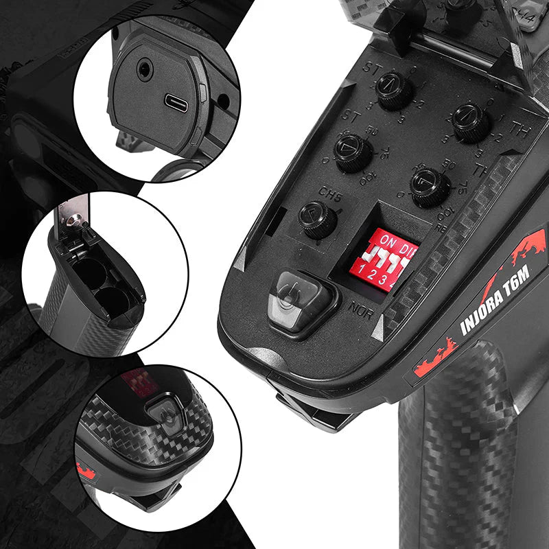 Radio + récepteur micro Injora T4DCM pour SCX30 1/30