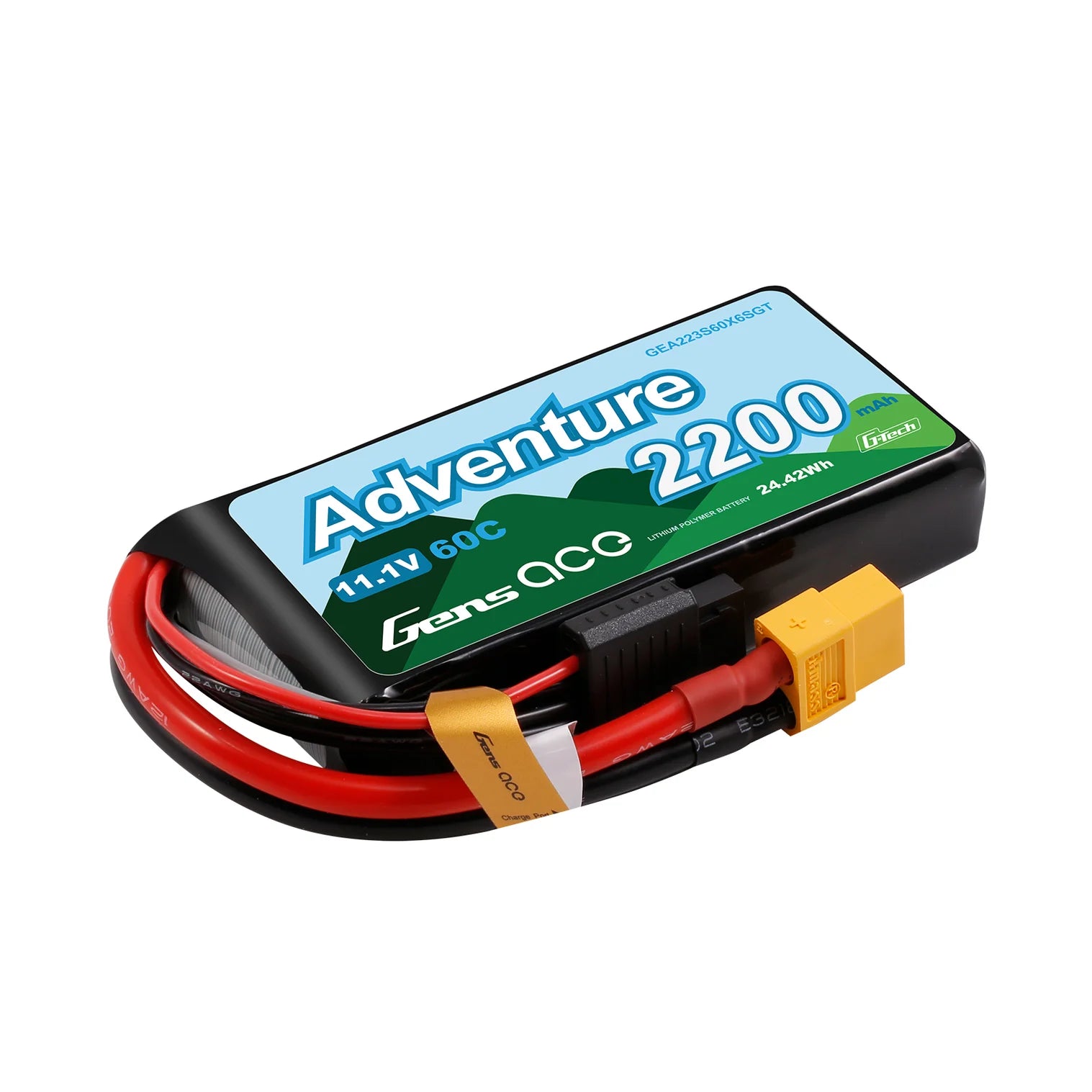 Batterie LiPo Gens Ace Adventure 2200mAh 11,1 V 60C 3S1P prise XT60