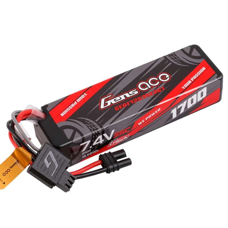 Batterie Lipo Gens Ace G-Tech 1700mAh 2S 7.4V 35C iEC2 Arrma Grom