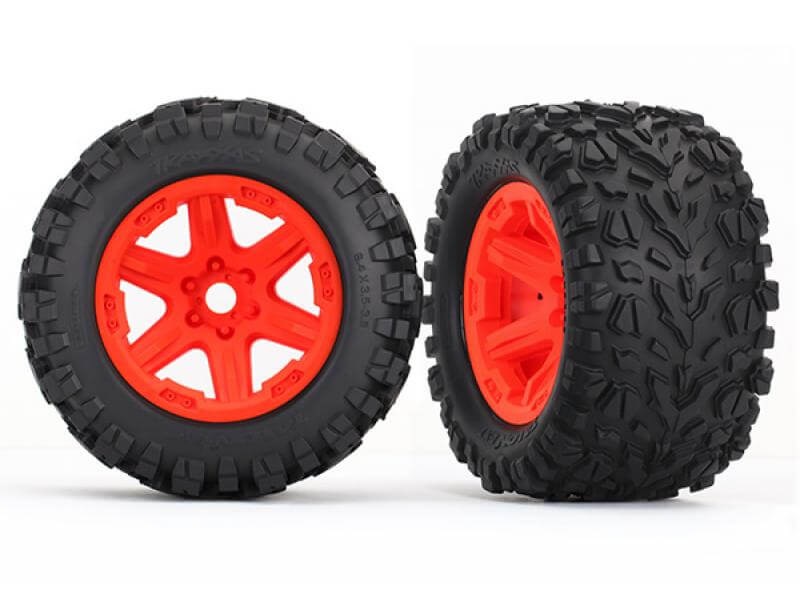 Traxxas 2 roues 3.8 E Revo 2.0 oranges talon 8672A