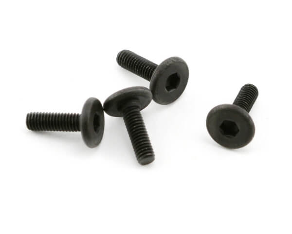 4 Vis BTR tête plate large 3x10mm Traxxas 4859