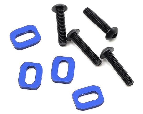 Rondelles support moteur alu anodisées bleues (4) - Traxxas TRX7759