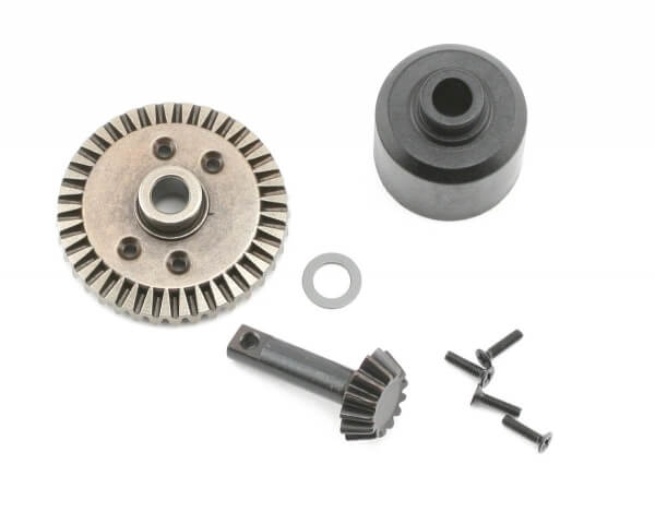 Couronne de differentiel 37 dents + pignon d'attaque et boitier diff - Traxxas 4981