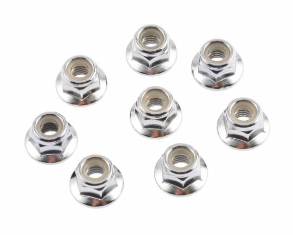 8 Écrous nylstop acier épaulés 5mm M5 - Traxxas 5147X