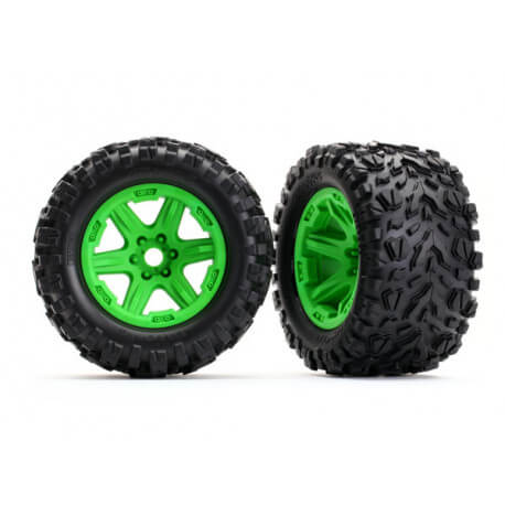 Traxxas 2 roues 3.8 E Revo 2.0 vertes talon 8672G