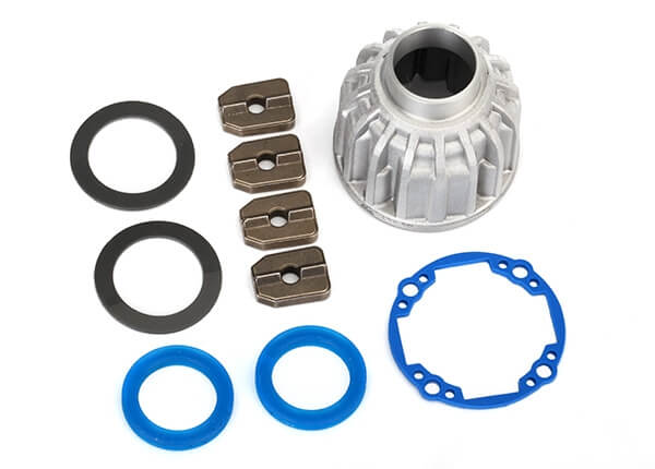 Corps de différentiel avant/central + joints alu - Traxxas 8581X
