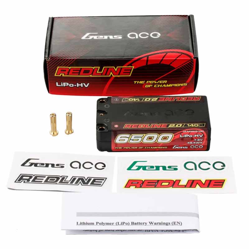 Batterie GensAce Redline 2.0 Lipo shorty 2S 7,6V HV