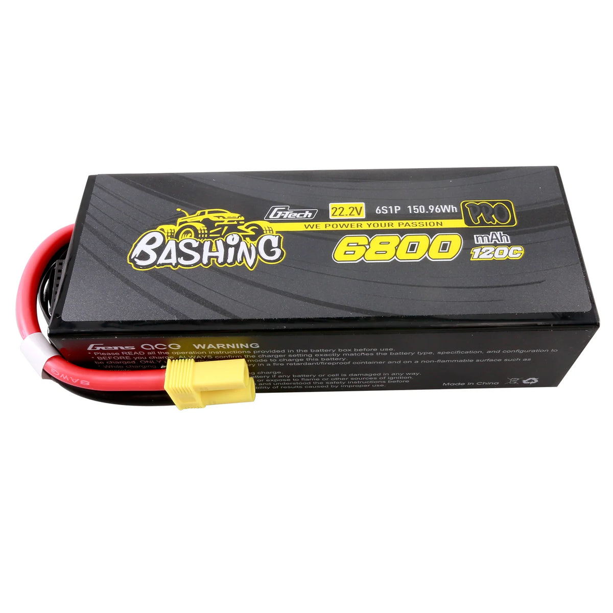 Batterie Lipo Gens Ace 6800mAh 6S 120C 22.2V EC5 Bashing Pro