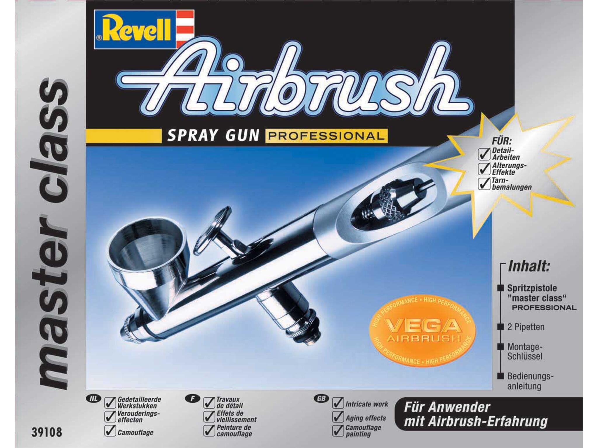 Pistolet à peinture "Professional" Master Class Aérographe Revell pour les expérimentés 39108