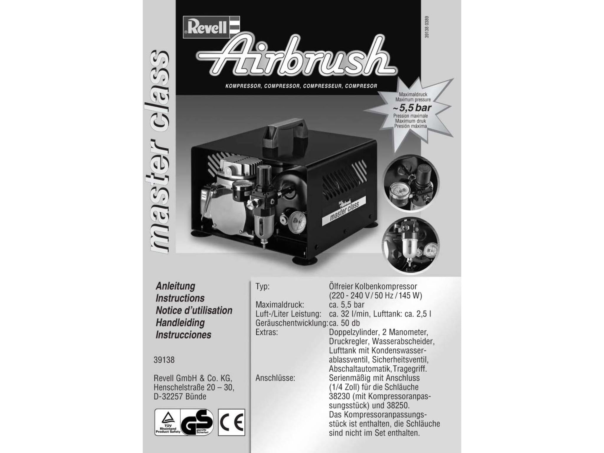 Compresseur "Master Class" Revell pour les expérimentés 39138