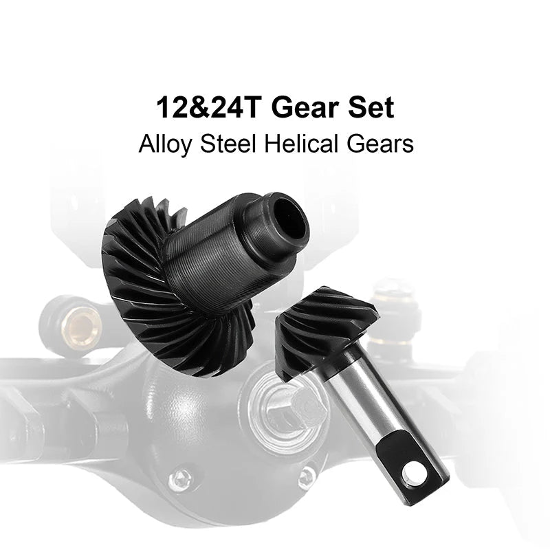 Axes planétaires INJORA +4 mm avec fusées de direction en laiton pour TRX4M 1/18