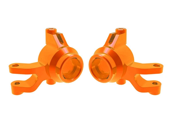 Blocs de direction Alu orange (Paire) Mini Maxx - Traxxas 10734-ORNG - Breizh Modélisme.