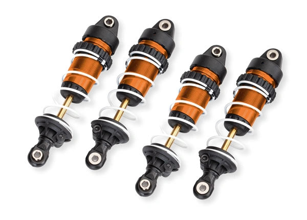 Amortisseurs GTR Long Complet Orange (4) - Traxxas 10765-ORNG