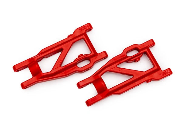 Triangles de suspension avant et arrière rouge renforcés (x2) - Traxxas 3655 - Breizh Modélisme.