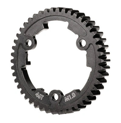 Engrenage droit 46 dents en acier large 1,0m (usiné, trempé) - Traxxas 6442 - Breizh Modélisme.