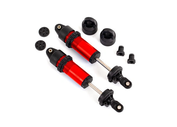 Amortisseurs GT-maxx alu rouge sans ressorts - Traxxas 9660-RED - Breizh Modélisme.