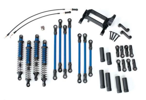 Kit Bras/Biellettes Long TRX-4 complet BLEU - Traxxas 8140X