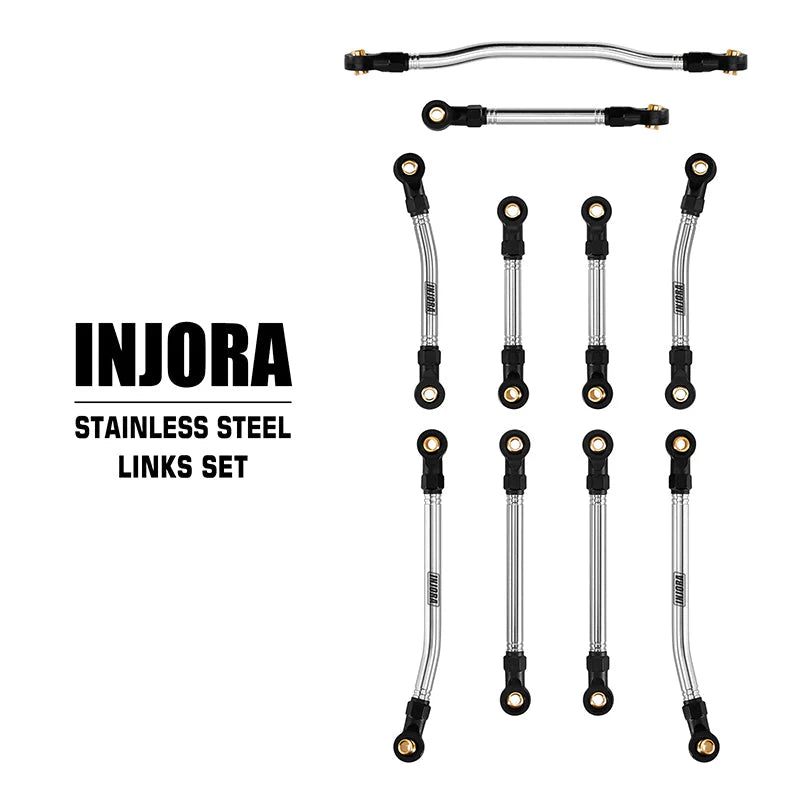Jeu de biellettes de direction et de bras de suspension INJORA en acier inoxydable pour HPI Venture18 - Breizh Modélisme.
