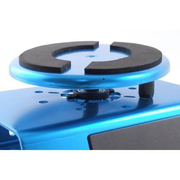 Stand, Plateau Pivotant Alu pour Voitures RC 1/8 et 1/10 bleu