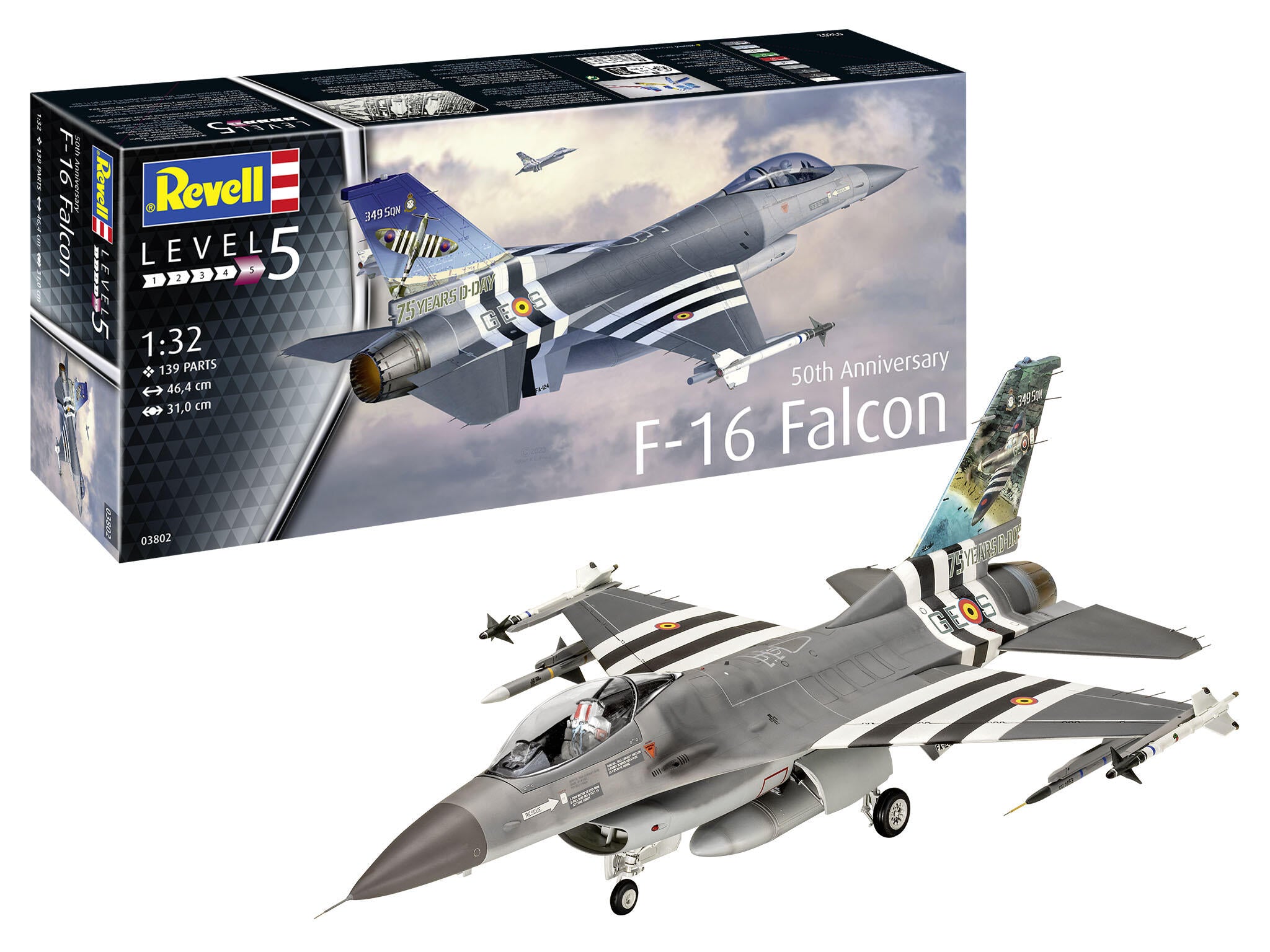 Maquette avion Revell 03802 50ème anniversaire F-16 Falcon