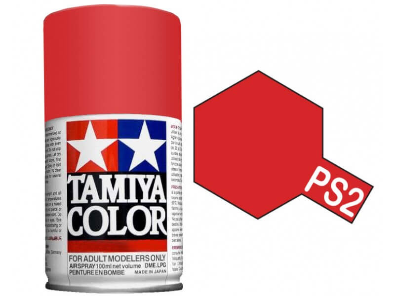 Peinture Lexan PS02 Rouge - Tamiya 86002
