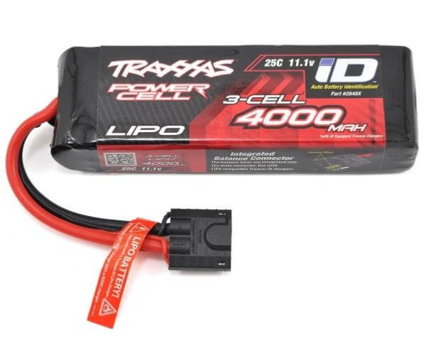 Batterie lipo 3S Traxxas 2849X ID 11,1V 4000mAh 25C (135x45x25mm)