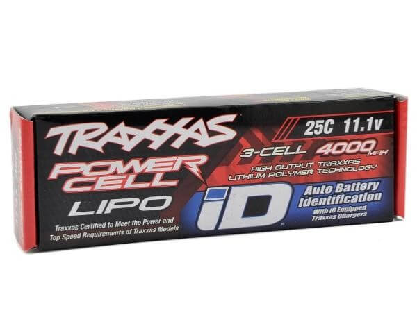 Batterie lipo 3S Traxxas 2849X ID 11,1V 4000mAh 25C (135x45x25mm)