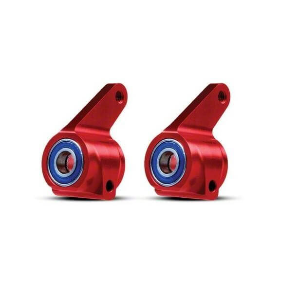Fusées de direction gauche/droit Alu Rouge - Traxxas 3636X