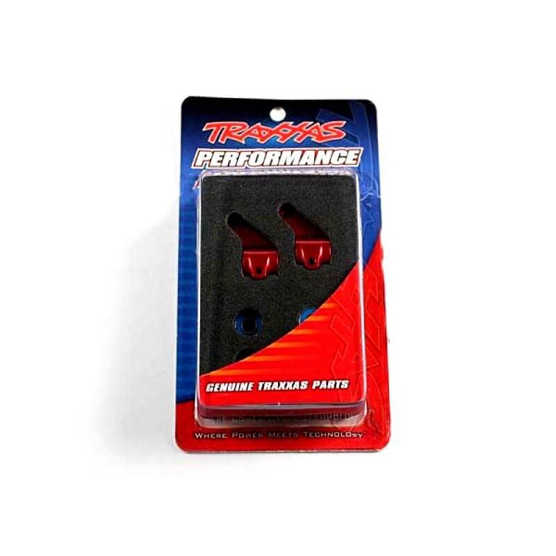 Fusées de direction gauche/droit Alu Rouge - Traxxas 3636X