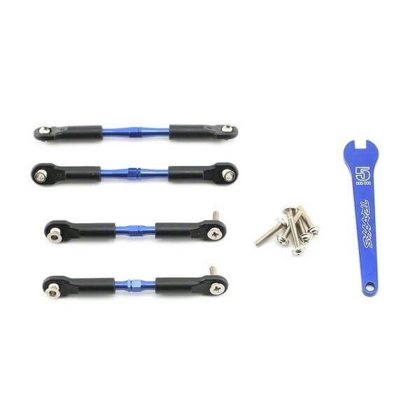 Biellettes de carrossage alu bleues av/arr 39/49mm (2) - Traxxas 3741A