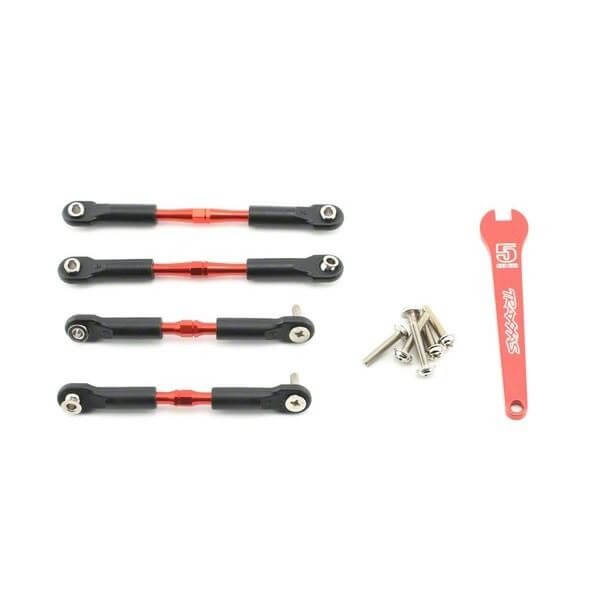 Biellettes de carrossage alu rouges av/arr 39/49mm (2) - Traxxas 3741X