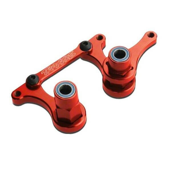 Renvoi de sauve-servo t6 alu anodise rouge (3) - Traxxas 3743X