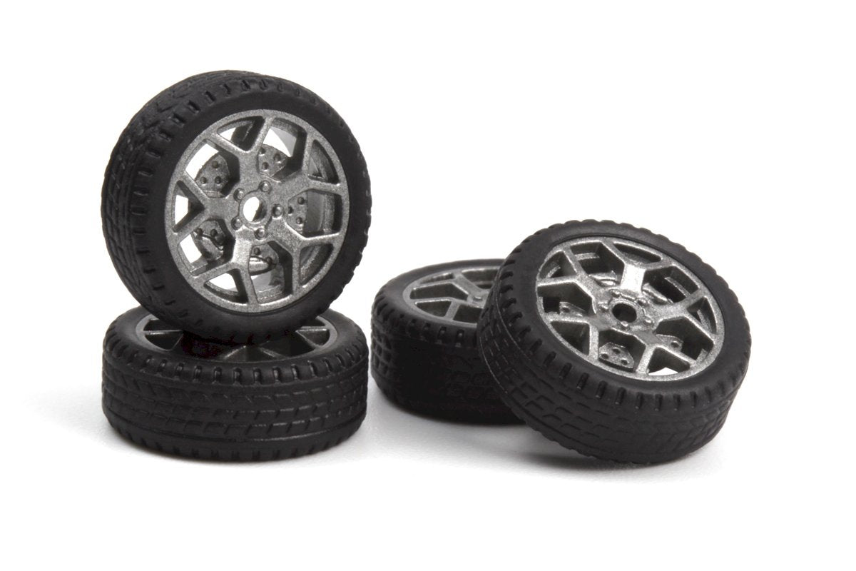 Roues/pneus assemblés (4 pcs) Blackzon - 548127 - Breizh Modélisme.