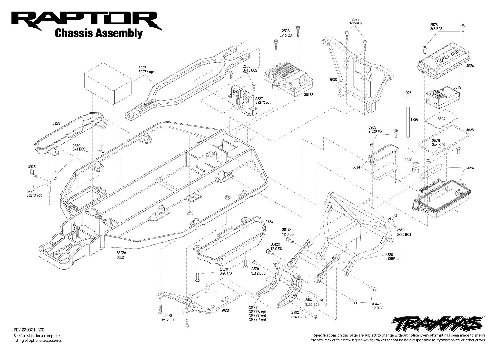 Traxxas Ford Raptor F-150 FOX 4X2 charbon clipless - 58094-8-FOX