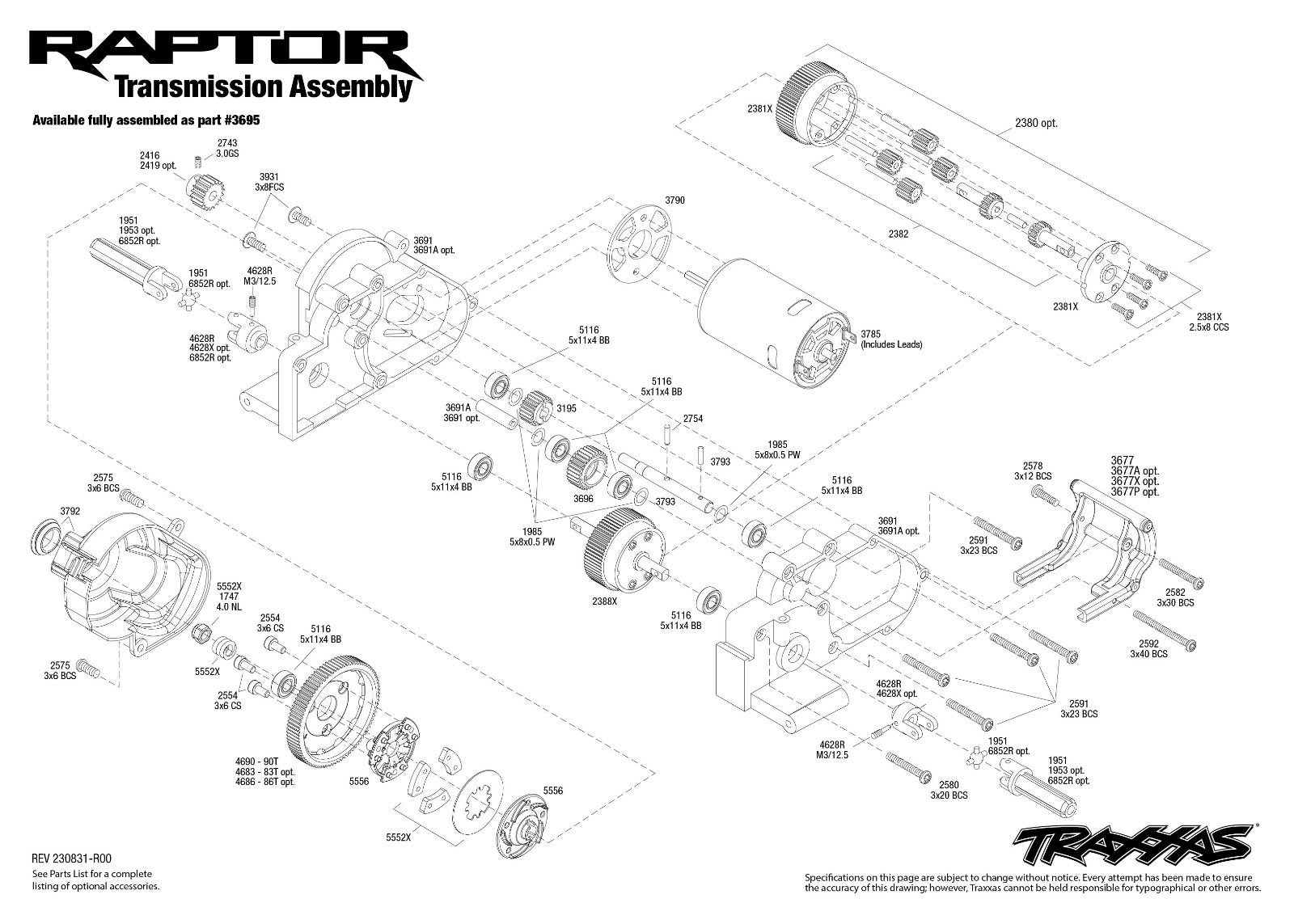 Traxxas Ford Raptor F-150 FOX 4X2 charbon clipless - 58094-8-FOX