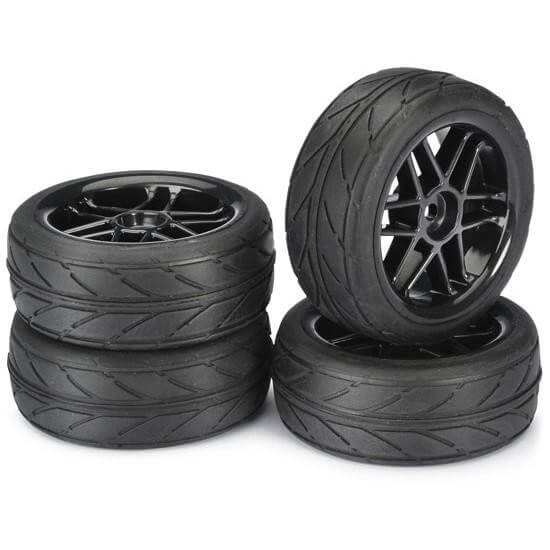 4 roues AV/ARR Piste noire 1/10 - 2510003
