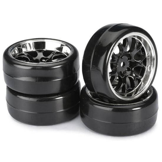 4 roues Drift AV/ARR chrome 1/10 Absima 2510041