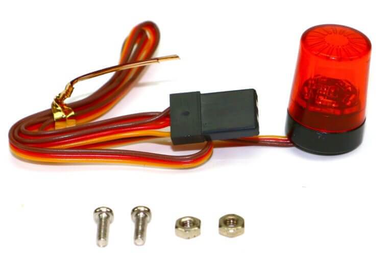 Gyrophare de toit V5 Rouge pour modèles 1/10 RC - HRC 8737R5