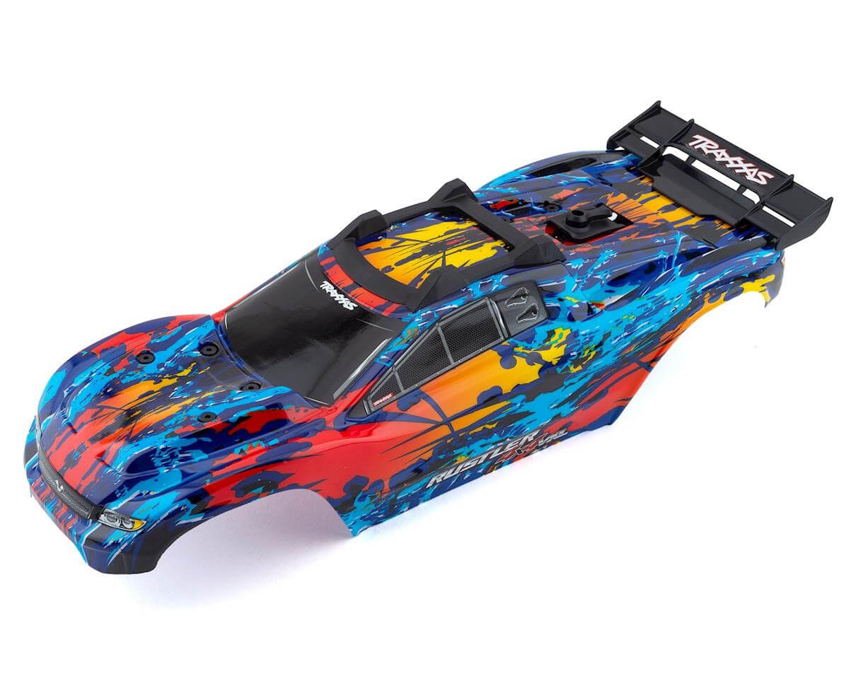 Traxxas 6717R Carrosserie orange Rustler 4x4 VXL