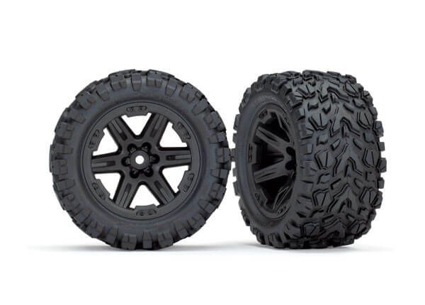 Traxxas 2 roues 2.8 RXT noir AV et ARR Rustler 4x4 VXL 6773