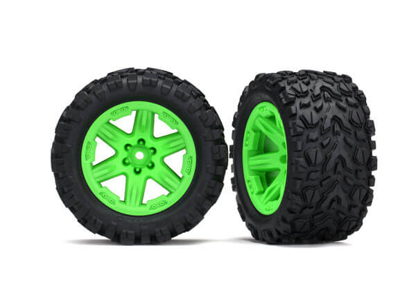 Traxxas 2 roues 2.8 RXT vert AV et ARR Rustler 4x4 VXL 6774G
