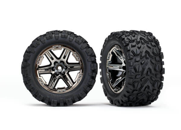 Traxxas 2 roues 2.8 RXT Black chrome AV et ARR Rustler 4x4 VXL 6773X