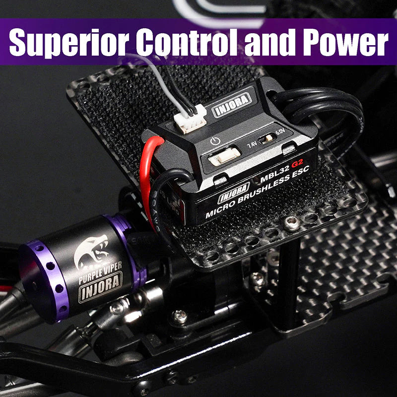 ESC brushless étanche MBL32 G2 et moteur Purple Viper 1721 pour TRX4M 1/18 - MBL32G2-INM19-4M - Breizh Modélisme.