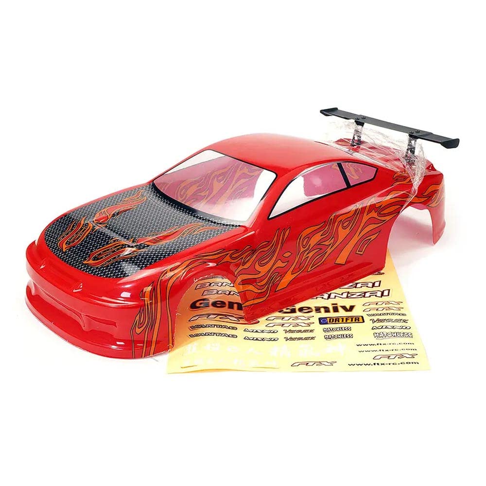Carrosserie pré-peinte FTX Banzai rouge avec autocollants - FTX6596
