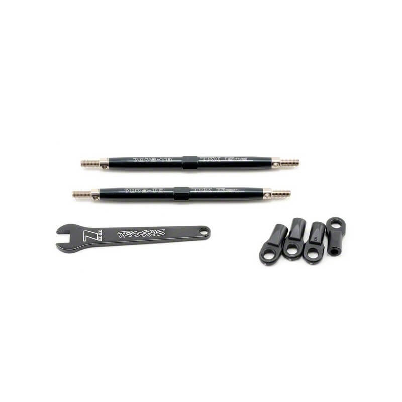 Biellettes avant aluminium anodisées noir 7075-T6 112mm - Traxxas 5141A